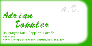 adrian doppler business card